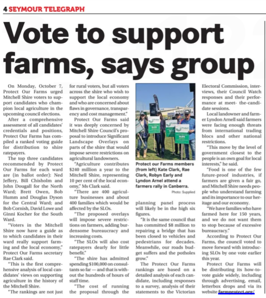 Vote to support farms, says group, 16 October 2024