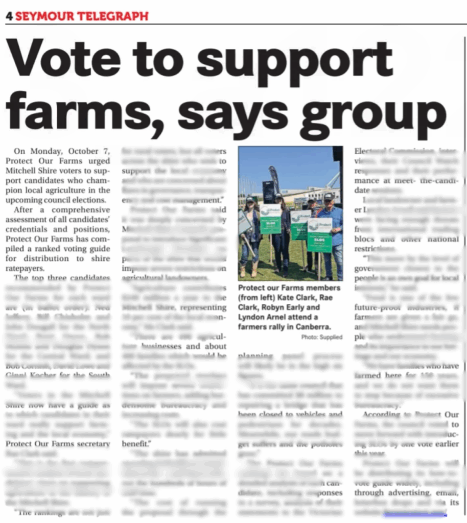 Vote to support farms, says group, 16 October 2024